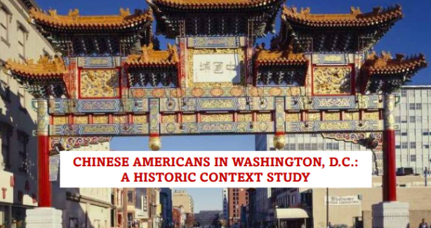 Cover image of Chinese American historic context study featuring photo collage