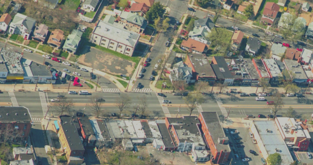 Aerial view of Rhode Island Ave NE